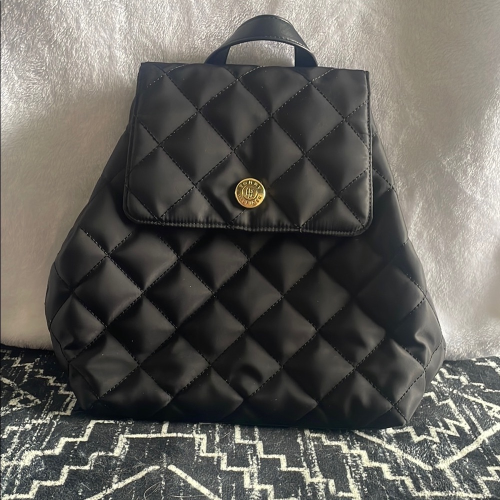 Black Quilted Backpack gold hardware 🖤🖤